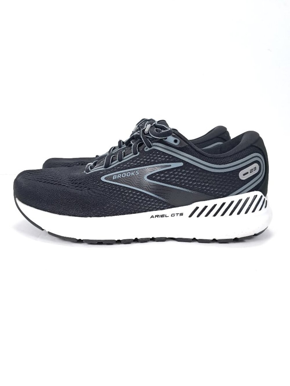 Brooks Ariel GTS 23 Shoes Women 8.5 D WIDE Black Gray Athletic Running Sneakers